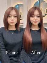 ラピス 福岡天神店(Lapis)&nbsp;ピンクベージュ×エクステ80枚