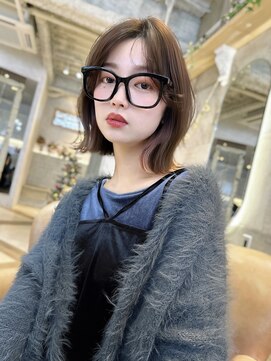 ロンド ジュルード 名古屋(Lond jeloud) ショート ボブ インナーカラー 韓国風5813