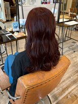 セットアップ 岡山北長瀬店(SET-UP)&nbsp;愛されミディアム/レッドブラウン/ボブディ/ウェット質感/韓国風