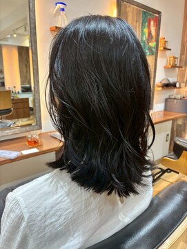 レイヤーミディ髪質改善白髪染めハイライト30代40代元町中華街