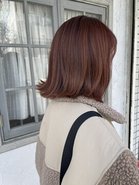 アメリラブ(ameri love) アプリコットオレンジ×ダークトーン×外ハネボブ