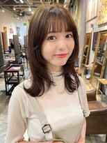 ノラ ヘアーサロン(NORA HAIR SALON)&nbsp;ナチュラル小顔前髪あり後れ毛サイドバング結べるボブくびれヘア