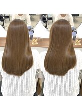 カラーしながら髪質改善。艶とまとまりのある美髪へ【大阪/江坂/縮毛矯正/髪質改善】