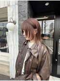 ボブレイヤー、レイヤーカット、ブラウン、小倉
