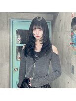 シックス バイ インク 渋谷(SIX by INK.)&nbsp;ダークブルー/デジタルパーマ/ワンホンレイヤー[渋谷]