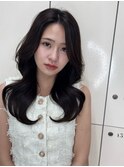 顔周りカットレイヤースタイルくびれ巻き