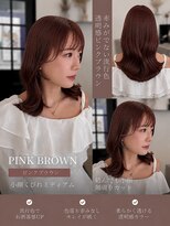 リアン 本厚木(LIAN)&nbsp;ピンクブラウンレイヤーカット韓国巻き