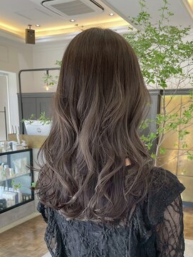 ヘアーアイスカルテット(HAIR ICI QUARTET) 透明感ショコラグレージュ◎ブリーチなし暗髪ウェーブ巻き髪