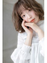 カバーヘア ブリス 上尾西口店(COVER HAIR bliss)&nbsp;ミルキーベージュくせ毛風ニュアンス大人ボブZ上尾10代20代30代