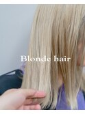 ブロンドベージュと髪質改善とビタミンカラー