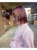ブリーチなしピンクカラー