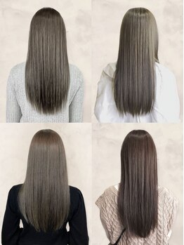 エスヘアー 名古屋 金山(es hair)の写真/自分史上最高のサラ艶髪☆こだわり抜いた薬剤で、理想のストレートヘアへ♪《髪質改善/オーガニック》