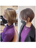 【morio原宿】大人ショートヘア　前髪なし　くびれショート