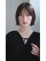 ガーデン ジングウマエ(GARDEN jingumae)&nbsp;葛西/切りっぱなし/外ハネボブ/黒髪/艶カラー/ワンレン