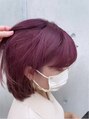 トレヘアー(tRe hair)&nbsp;ボブスタイルとハイトーンカラーの組み合わせも可愛い！