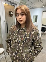 ジーナ オモテサンドウ(XENA)&nbsp;くすみベージュ×ハイトーン（表参道）