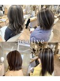 白髪ぼかし×オシャレハイライトカラー