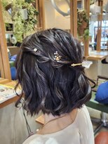 シャペウ駒込 お持ち込みアクセ×ゆるふわハーフアップ