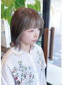 フェイスフレーミングカラー/切りっぱなしボブ