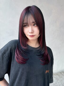 アルバム 池袋(ALBUM) 似合わせカットメルティカラー フェミニンロング_F50376