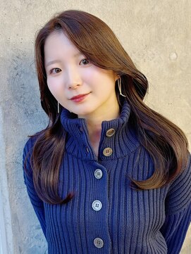 ミリ(mm) レイヤーカット/くびれヘア/くびれレイヤー/ベージュカラー