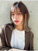 インナーカラーボブウルフレイヤー小顔カットニュアンスカラー