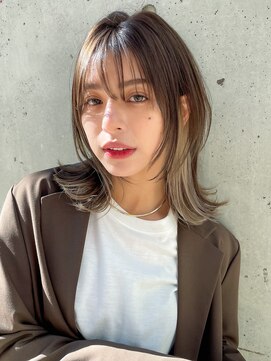 ビビディバビディブー 枚方ビオルネ店(Bibbidi.bobbidi.boo) インナーカラーボブウルフレイヤー小顔カットニュアンスカラー