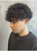 波巻きスパイラルパーマメンズパーマメンズマッシュ群馬高崎眉毛
