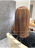 白髪ぼかしハイライト×パールベージュ