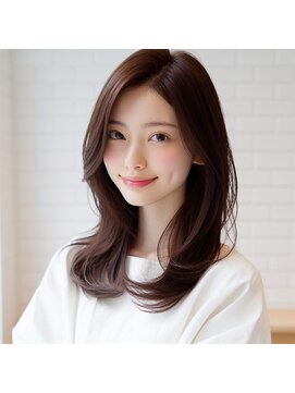 ヘアーズ ベリー 古川橋店(hairs BERRY) ★艶感ワンカールナチュラルカールフェミニンチェリーブラウン
