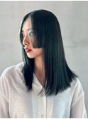 ミディアムロングおくれ毛顔周りレイヤー_ba531761