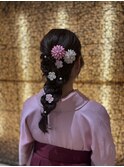 【卒業式ヘアセット】編みおろし