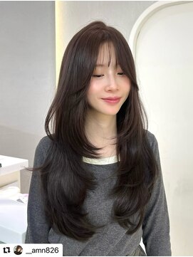 ガガ 心斎橋(GAGA) 前髪/イメチェン/アンブレラカラー/ピンクベージュ