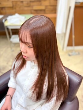 ピュア ポイント 和光店(PURE POINT) ブリーチ無しカラーnatural pink brown