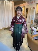 袴着付け＆ヘアーアレンジ(くるみちゃんヘアー)