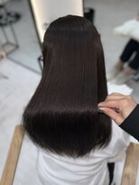 ジーナ 吉塚(Zina)&nbsp;ショコラブラウン 縮毛矯正【福田れん】吉塚美容室 髪質改善