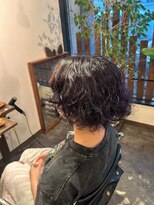 サロングロー(salonGLOW)&nbsp;しっかりパーマ　ダークパープル