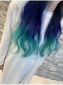 派手髪グラデーションカラー