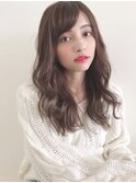 グレージュ/デジタルパーマ/オフィス/結べる/小顔/秋冬/高柳