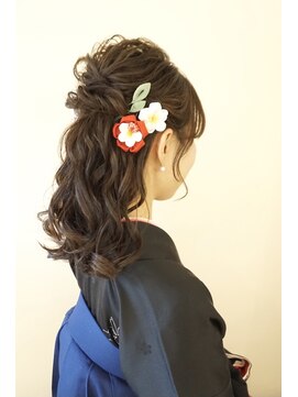 ヘアアンドメイクジップ恵比寿 (Hair＆Make ZIP) 卒業式ハーフアップ　袴　着付け