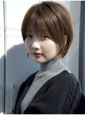 前髪あり小顔ショートボブ20代30代40代【AIN.表参道】川原大地