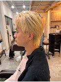 MEN'SHAIRウルフカルマパーマブリーチカラー
