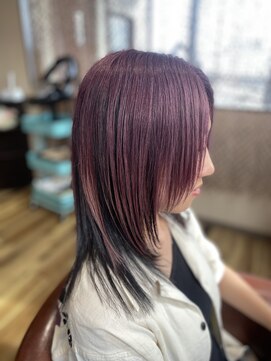 ヘアー キューブ フィール 都町店(hair cube feel) レイヤーウルフ&アンブレラカラー