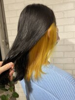 ビスイル 秋葉原店(Vis ill) インナーカラー艶髪ネイビーグレーアッシュブラック大人美人