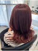 韓国風レッドカラー　ローズブラウン