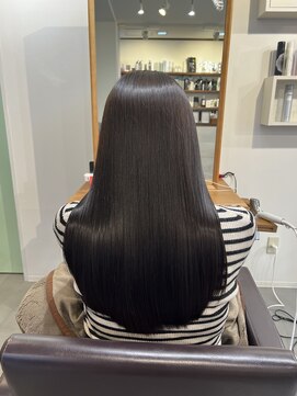 アンクル(ancre) 艶髪ストレート×ロング×黒髪×髪質改善トリートメント【広島】