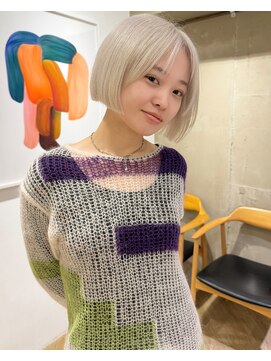 ローレンアオ(LOREN AO) 黒髪/ボブルフ/ネビージュ/小顔/ワンレン/栄/髪質改善/前髪