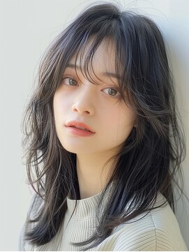 レヴ 草加店(LEV.) イメチェンブルーブラック外ハネボブワイドバング