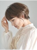 前下がりショート・ボブ/絶壁解消/前髪あり/20代/30代/外ハネ