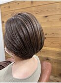 【まとまり抜群！ショートボブ×プラチナマットカラー】